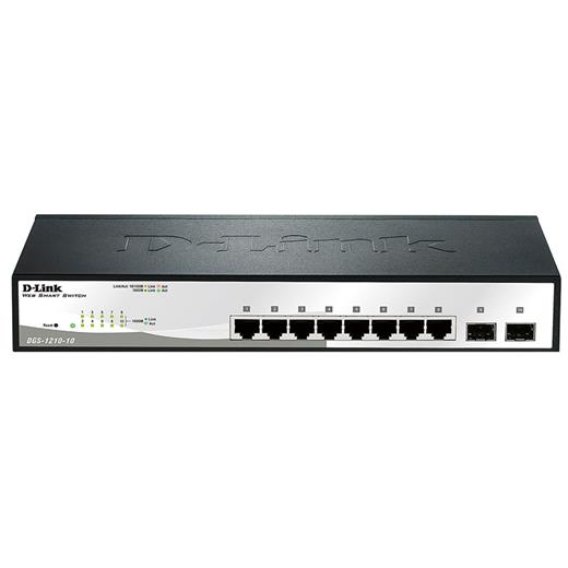 D-Link Dgs-1210-10P/C1 Gigabit Smart Iıı Swıtch Wıth 8 10/100/1000Base-T Poe Ports And 2 Sfp Ports