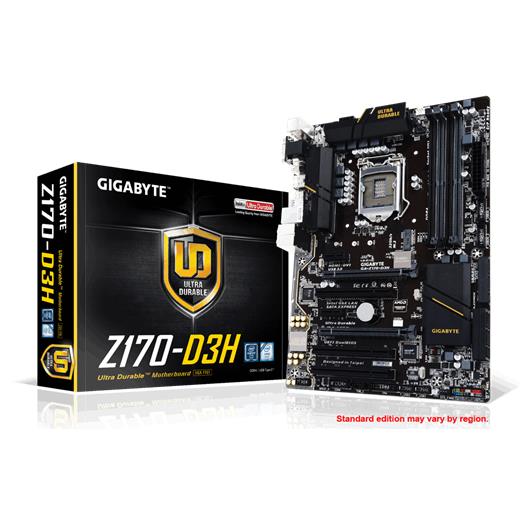 Gigabyte Z170-D3H Intel 1151Pin DDR4  S+V+GL