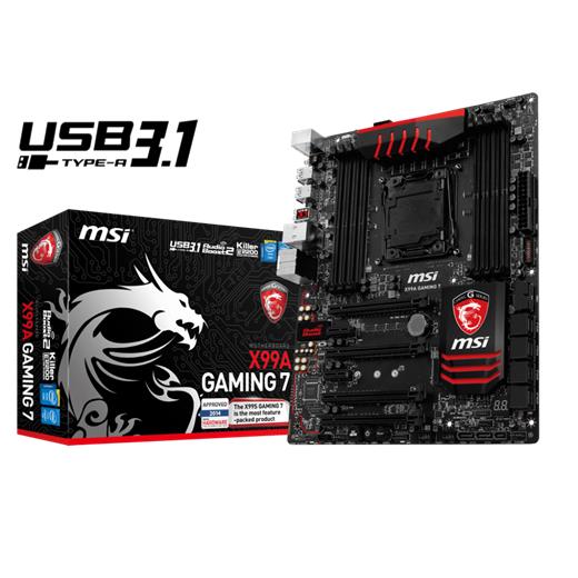 Msi X99A Gaming 7, X99, LGA 2011-V3, DDR4-3333MHz(OC), Anakart