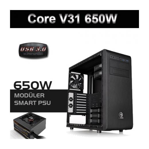 Thermaltake Core V31 Sp650W 80+Bronze Psu, Usb 3.0 Pencerli Kasa