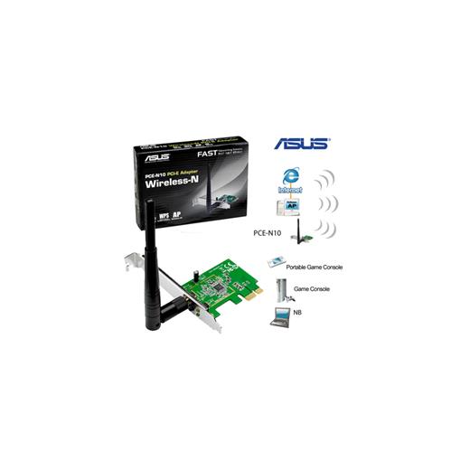Asus PCE-N10, 150Mbps PCI Express Wireless Adaptör