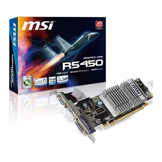 Msi HD5450 1GB GDDR3 64Bit Vga Dvi Hdmi
