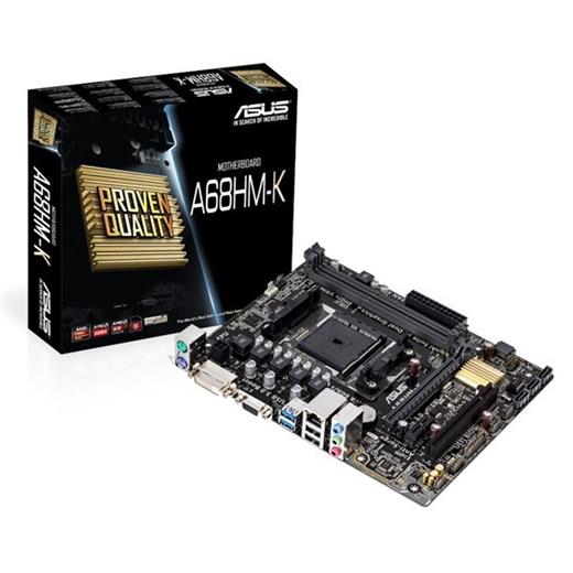 Asus FM2+ A68HM-K DDR3 ATX GLAN SATA3 COM VGA DVI Anakart