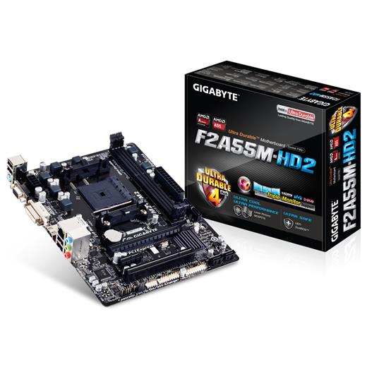 Gigabyte Amd Fm2 Ga-Fa2A55M-Hd2 A55  Ddr3 1866Mhz S+E+V Hdmi+Dvi(904Pin)
