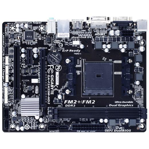 Gigabyte Amd Fm2 Ga-Fa2A55M-Hd2 A55  Ddr3 1866Mhz S+E+V Hdmi+Dvi(904Pin)
