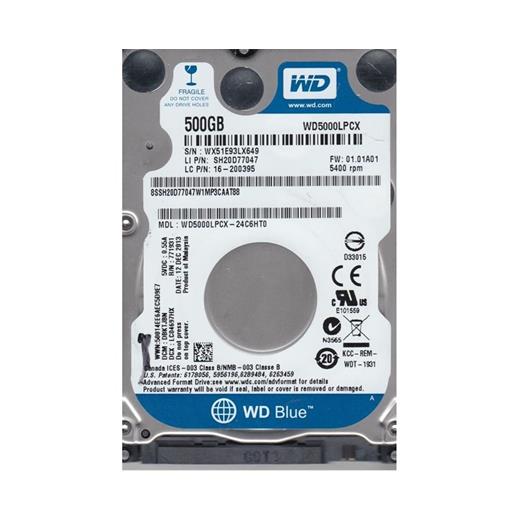 WD 500GB 2.5 5400Rpm 16MB SATA3 6Gb/s WD5000LPCX