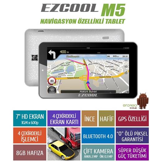 EZCOOL M5 1G 8G QUAD GPS BTH 7