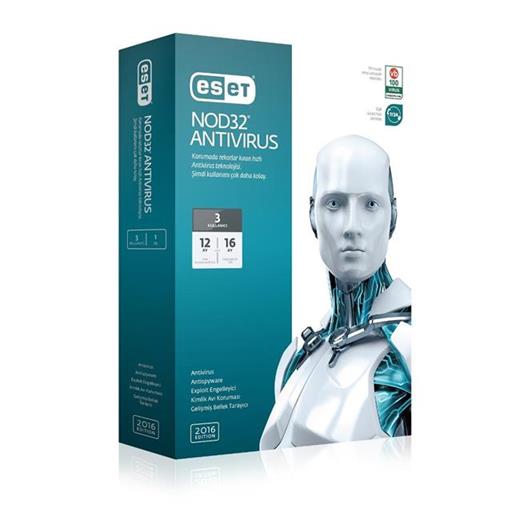 Eset NOD32 Antivirüs 3 Kullanıcı 1 Yıl Antivirüs Yazılımı