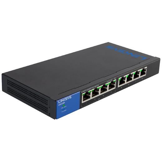 Linksys 8Port Lgs108P-Eu 10/100/1000 Gigabit 4Xpoel2 Yönetilemez Switch, Metal Kasa