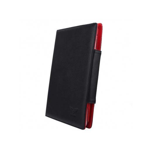 Maclove Marquess Deri Ipad 2 Kılıf Ve Standı (Siyah, Kırmızı)