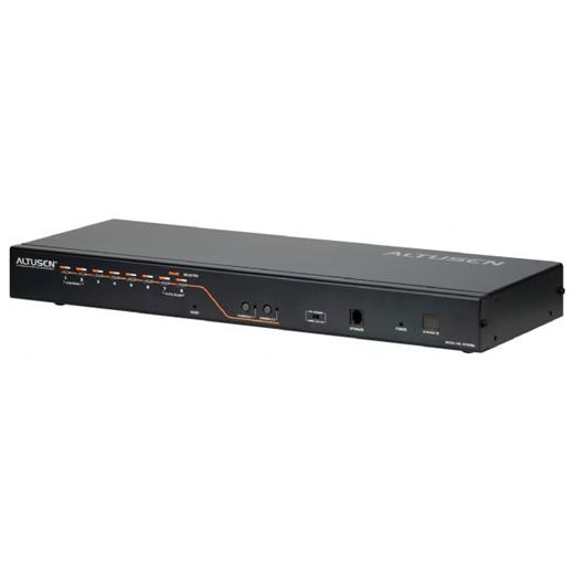 ATEN-KH2508A 8 Port Cat 5 High Density PS/2 - USB KVM Switch, 2 Konsol