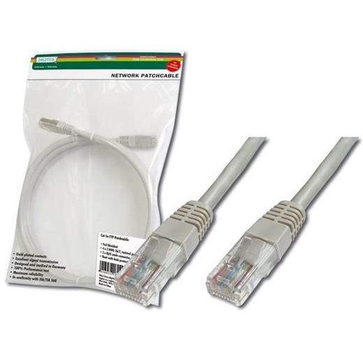 DK-1643-005 Digitus CAT 6 S-FTP Patch Kablosu, 0.5 metre, LSOH, AWG 26/7, gri renk

