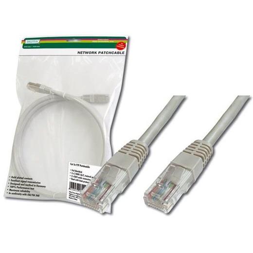 DK-1613-005 Digitus CAT 6 U-UTP Patch Kablosu, 0.50 metre, LSOH, AWG 24/7, gri renk