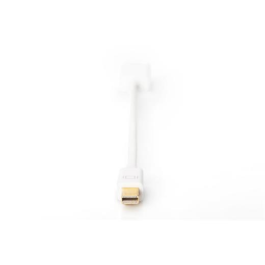 AK-340404-001-W Mini DisplayPort (DP) <-> Hdmi Adaptör Kablosu, mini DP Erkek - Hdmi tip A Dişi, 0.15 metre, DP 1.1a uyumlu, UL, beyaz renk
