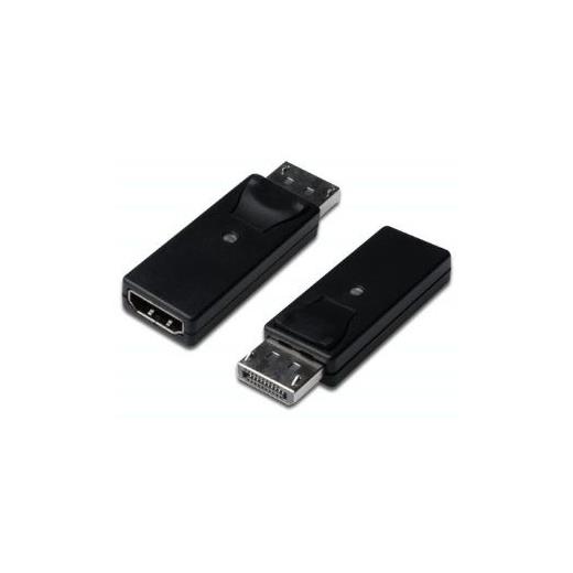 AK-340602-000-S DisplayPort (DP) <-> Hdmi Adaptörü, DP Erkek <-> Hdmi A Dişi, DP 1.1a uyumlu, Plastik, Siyah Renk 