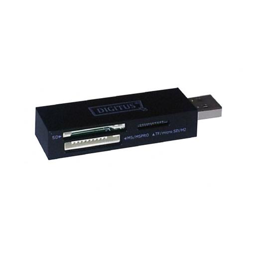 DA-70310-2 Digitus Kart Okuyucusu, USB 2.0, MS, SD/SDHC, Micro SD (T-Flash), Mini SD, (Adaptör gereklidir), MMC, M2 (adaptöre gerek yoktur) hafıza