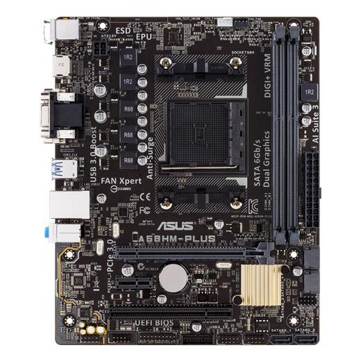 Asus A68Hm-Plus, Amd A68H, Fm2+,Ddr3-2400 (Oc), Anakart