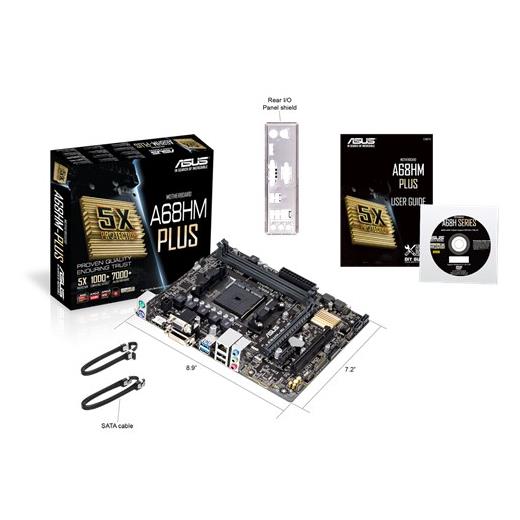 Asus A68Hm-Plus, Amd A68H, Fm2+,Ddr3-2400 (Oc), Anakart