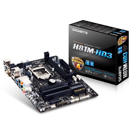 Gigabyte H81M-Hd3 H81 Ddr3 Vga Usb3 1150P