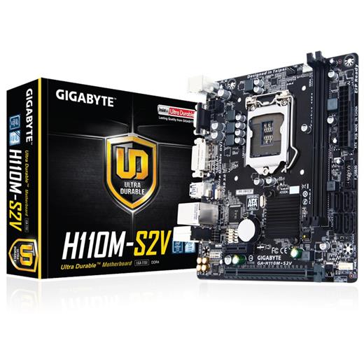 Gigabyte H110M-S2V Ddr4 Intel S+V+Gl Matx 1151Pin