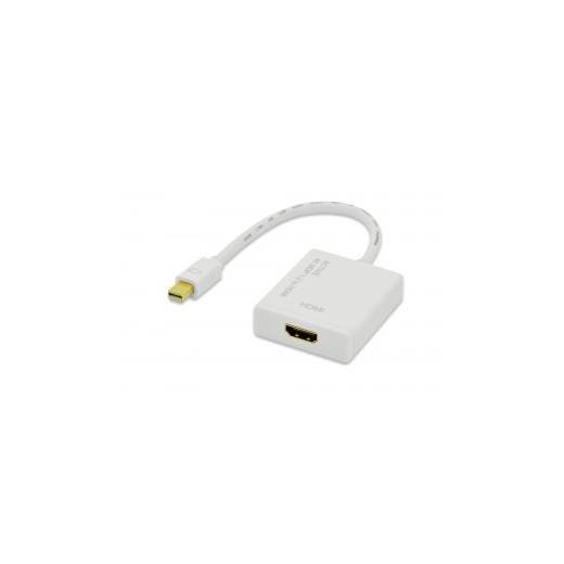 ED-84519 ednet Mini DisplayPort (Mini DP) <-> Hdmi Adaptörü, Kablolu, Mini DP Erkek - Hdmi A Dişi, 2160p, 2x zırhlı, AWG32, 0.20 metre, 4K/2K, aktif çevirici, UL, CE, beyaz renk, nikel kaplama