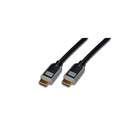 DK-108059 Digitus Hdmi High Speed Ethernet Bağlantı Kablosu (Hdmi 1.4), 1080p, Tip A Erkek - Tip A Erkek, 5 metre, CU, AWG30, 2x zırhlı, UL, altın kaplama, siyah/gri renk
