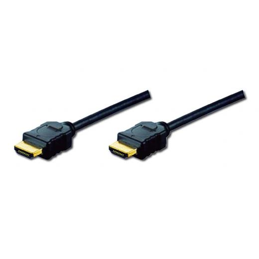 AK-330107-050-S Hdmi High Speed with Ethernet Bağlantı Kablosu (Hdmi 1.3), 1080p Full HD, Hdmi Tip A Erkek - Hdmi Tip A Erkek, 5 metre, CU, AWG30, 3x zırhlı UL, altın kaplama, siyah renk