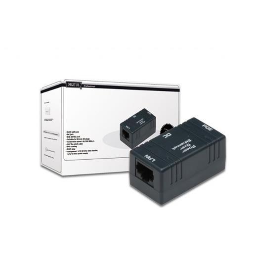 DN-95002 Digitus PoE Pasif Power Injector Kutusu, Güç Adaptörü ayrıca temin edilmelidir<br>(Digitus PoE Passive Power Injector)
