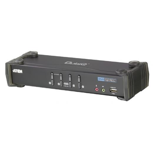 ATEN-CS1764A 4 port'lu USB 2.0 Dvi KVMP™ Switch + 2 portlu USB (2.0) Hub, Masaüstü Tip, KVM bağlantı kablosu ürün beraberinde gelmektedir 