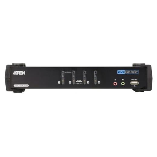 ATEN-CS1784A 4 Port USB Dvi Dual Link KVMP™ (Keyboard/Video Monitor/Mouse) Periferi Switch, 3D desteği
