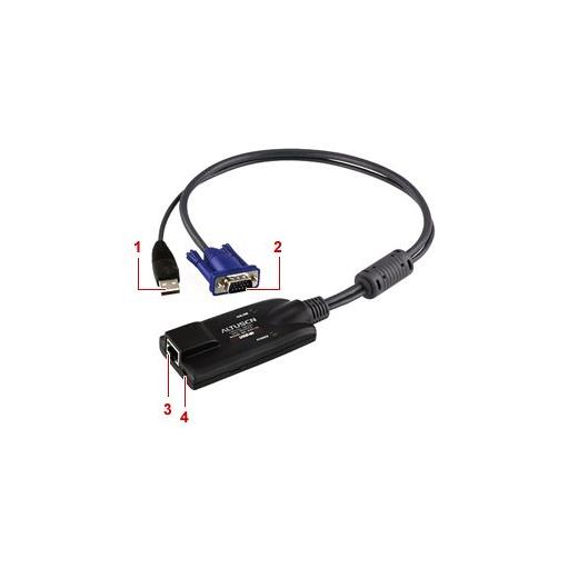 ATEN-KA7175 USB Sanal Ortam KVM Adaptör Kablosu (CPU Modul) USB Virtual KVM Adapter Cable (CPU Module)