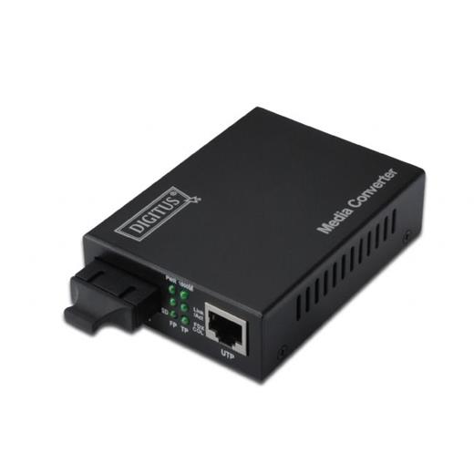 DN-82121-1 Digitus Media/Rate Converter, 10/100/1000Base-T - 1000Base-LX (Singlemode 10 km, SC) 