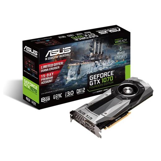 Asus Founders Edition Gtx1070-8G, Gtx 1070, 8Gb, 256 Bit, Ekran Kartı