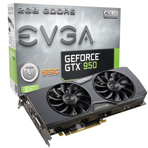 Evga Ssc Acx 2.0, Gtx 950, 2Gb, Gddr5, 128 Bit, Ekran Kartı