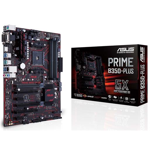 Asus Amd Prime B350-Plus B350 Ddr4 3200 Vga Glan Am4 Ryzen