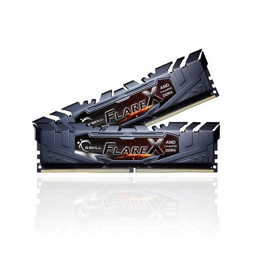 Gskill Flare X DDR4-2400Mhz CL16 16GB (2x8GB) AMD Ryzen Uyumlu (16-16-16-39) 1.2V F4-2400C16D-16GFX