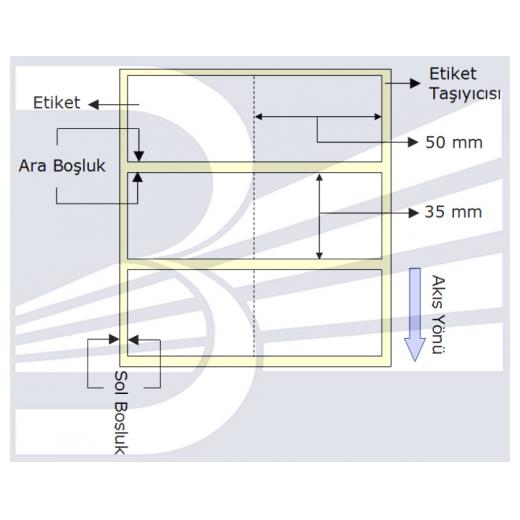 Etiket 50Mmx35Mm (Tek Kolonda 2Li)Toplam 2000Ad