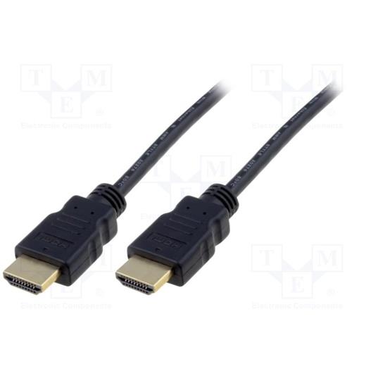 AK-330114-050-S Hdmi High Speed with Ethernet Bağlantı Kablosu (Hdmi 1.4), 1080p, Hdmi Tip A Erkek - Hdmi Tip A Erkek, 5 metre, AWG32, gold flash kaplama, siyah renk