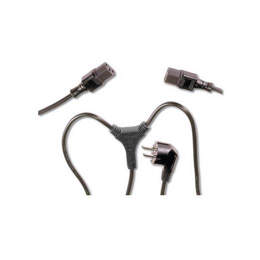 AK-440401-017-S Y Güç Kaynağı Kablosu, Schuko Erkek - 2x C13 Dişi, 1.7 metre (Mains splitter cable, Schuko Plug - 2x C13 Jack, 1.7 metre, H05VV-F3G 1.0qmm/0.75)