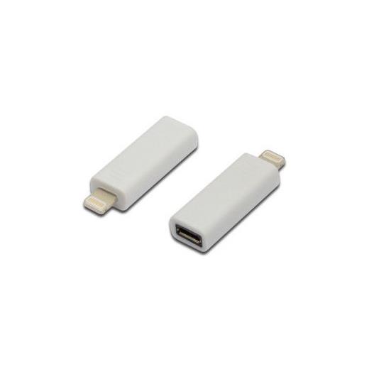 AK-600501-000-W Iphone Adaptörü, Apple 8pin erkek - micro USB B dişi