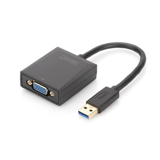 DA-70840 Digitus USB 3.0 VGA Grafik Adaptörü Giriş: 1 x USB 3.0 USB-A erkek Çıkış:  1 x VGA (HD15) dişi (Full HD 1080p) Plastik