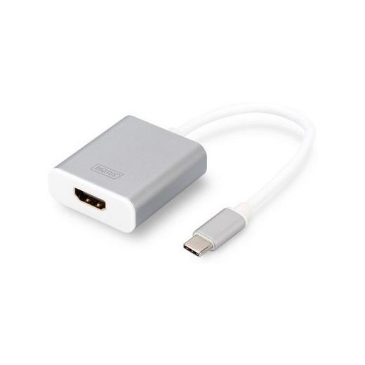 DA-70836 Digitus USB 3.0 (USB Tip C) <-> Hdmi Grafik Adaptörü<br>
Giriş: 1 x USB Tip C erkek (bilgisayar bağlantısı) <br>
Çıkış: 1 x Hdmi A (19-pin) dişi (Ultra HD, 4K, 3840 x 2160@ 0 Hz)<br>
Alüminyum