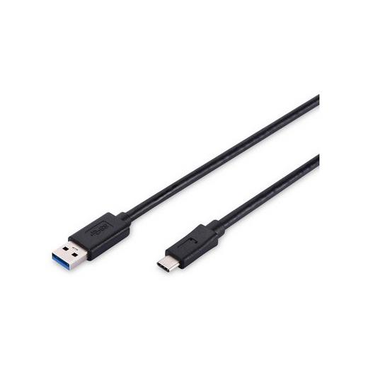 AK-300136-018-S USB Tip C Bağlantı Kablosu, USB Tip C Erkek (USB 3.1) - USB Tip A Erkek (USB 2.0), 1.8 metre, AWG 24/28, 2x zırhlı, UL, nikel kaplama, siyah renk, <b>High-Speed</b>