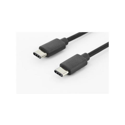 AK-300138-018-S USB Tip C Bağlantı Kablosu, USB Tip C Erkek (USB 3.1) - USB Tip C Erkek (USB 3.1), 1.8 metre, AWG 24/28, 2x zırhlı, UL, nikel kaplama, siyah renk