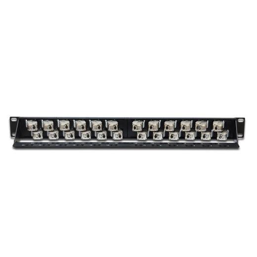 DN-91412S-ANP Digitus 24 Port Boş Patch Panel, Zırhlı ve Zırhsız Keystone Jack Takılabilir, 1U Yüksekliğinde, Portların Yerleşimi Zikzaklı ve Eğimli, RAL 9005 Renk