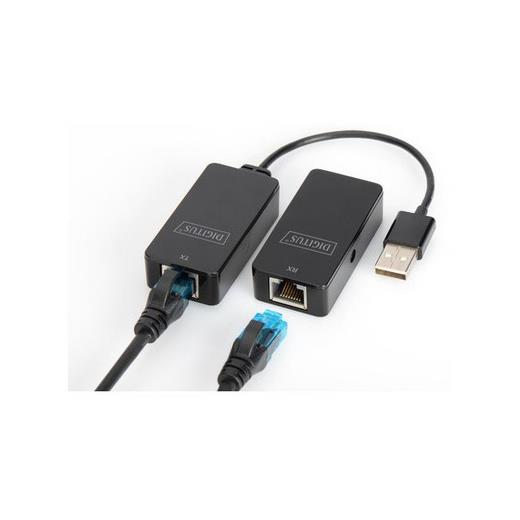 DA-70141 Digitus USB 2.0 Mesafe Uzatma Cihazı, CAT 6/6A/7 AWG23 S/FTP ya da F/FTP kablo kullanıldığında maksimum mesafe 50 metre