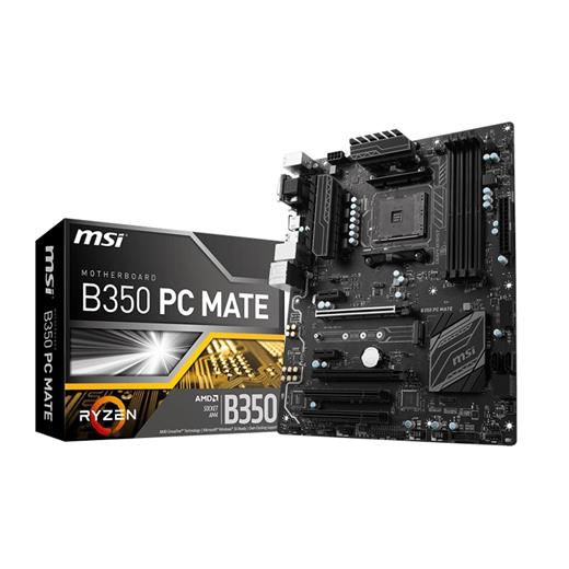 Msi B350 Pc Mate Am4 Ddr4 Ses Glan Vga Sata3 Usb3.1 Atx