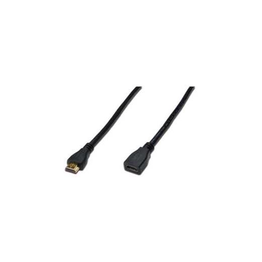 AK-330201-030-S Hdmi High Speed wih Ethernet Uzatma Kablosu (Hdmi 1.4), 2160p, Ultra HD 4K, Hdmi tip A Erkek - Hdmi tip A Dişi, 3 metre,  AWG30 , 3x zırhlı, UL, altın kaplama, siyah renk
