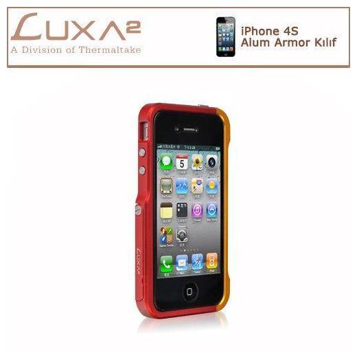 LUXA2 Iphone Alum Armor Aluminyum Kılıf - Kırmızı Altın LHA0074-B