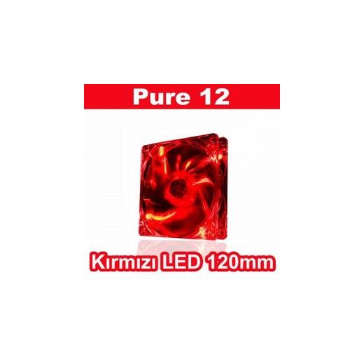 Thermaltake Pure 12 120mm Kırmızı Ledli Yüksek Performanslı Sessiz Kasa Fanı CL-F019-PL12RE-A